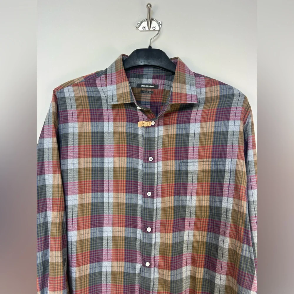 Indochino Made For You Custom Shirt‎ - Multicolor Plaid (XL)